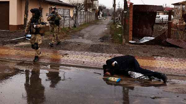 Russian officials questioned the veracity of the footage of civilian victims in the streets of Bucha, in the province of Kiev, allegedly killed by the Russian military.