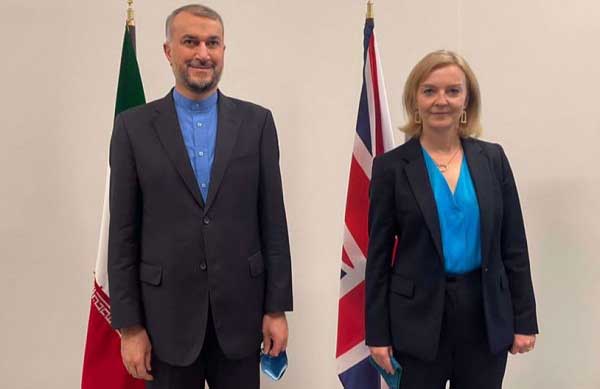 Iranian Foreign Minister Hossein Amir-Abdollahian meets UK Foreign Secretary Liz Truss in New York