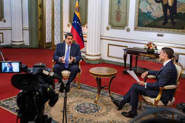 Venezuelan President Nicolás Maduro, in an exclusive interview with Bloomberg News, says his country suffers an economic massacre.