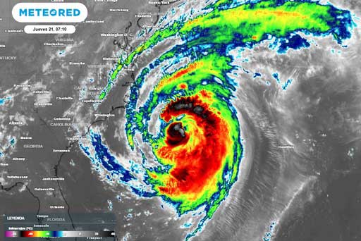 Erin is a category 2 hurricane on the Saffir-Simpson scale.