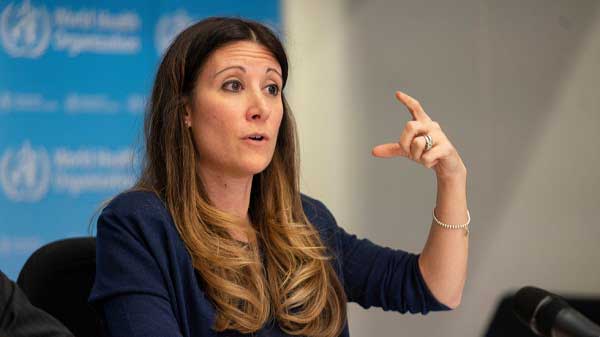 Maria Van Kerkhove attends a news conference on the outbreak of the coronavirus disease in Geneva, Switzerland, March 16, 2020. 