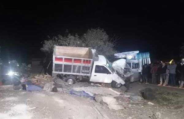 Tragic traffic accident that occurred  Sunday in Tehuacán, Mexico