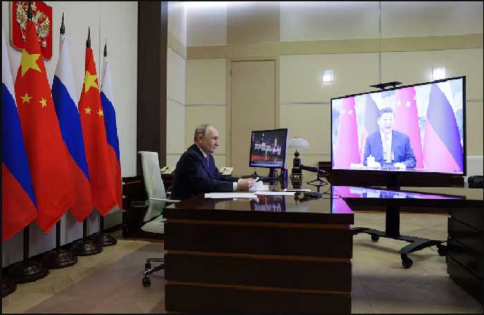 La reunión telemática entre los mandatarios ruso y chino se extendió por más de una hora.