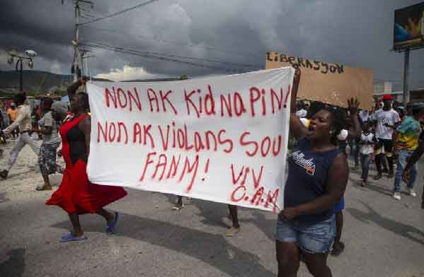 Demonstration against increased kidnappings