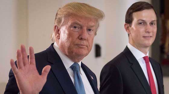 Senior White House adviser Jared Kushner and U.S. President Donald Trump