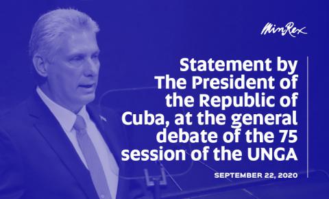 Cuban President statement to the 75th Session of the UNGA