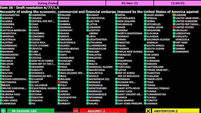 Abrumadora victoria cubana en la ONU