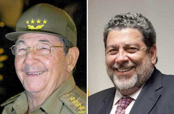 Ralph Gonsalves, sent a congratulatory message to Raúl Castro