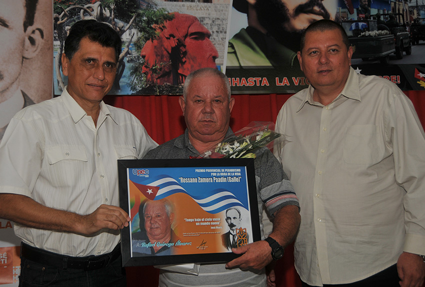Rafael Quiroga Álvarez received the award for the Work of Life