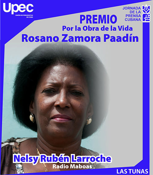 Nelsy Rubén Larroche, director of Maboas radio station: 2021 Rossano Zamora Paadín Award for the Work of Life