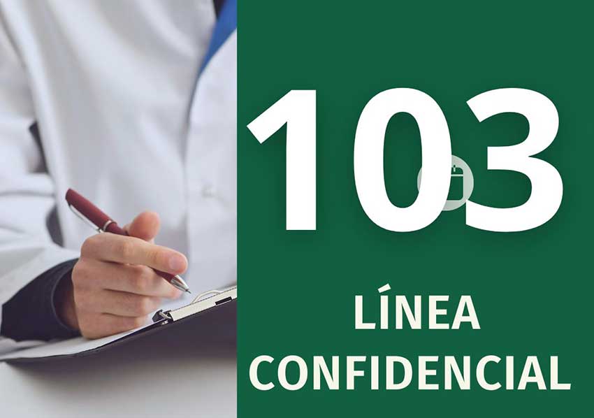 La línea ayuda 103 es un servicio confidencial, anónimo y gratuito.