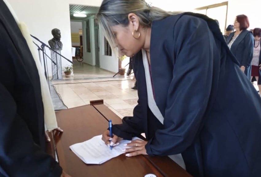 Swearing-in ceremony of judges in Las Tunas.