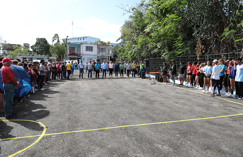 Sports area at the IPVCE Luis Urquiza Jorge
