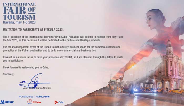 FITCuba 2023 is scheduled from May 1-5 in Havana.