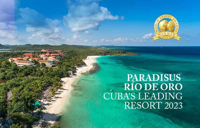Hotel Paradissus Río de Oro was awarded as Cuba's Leading Resort