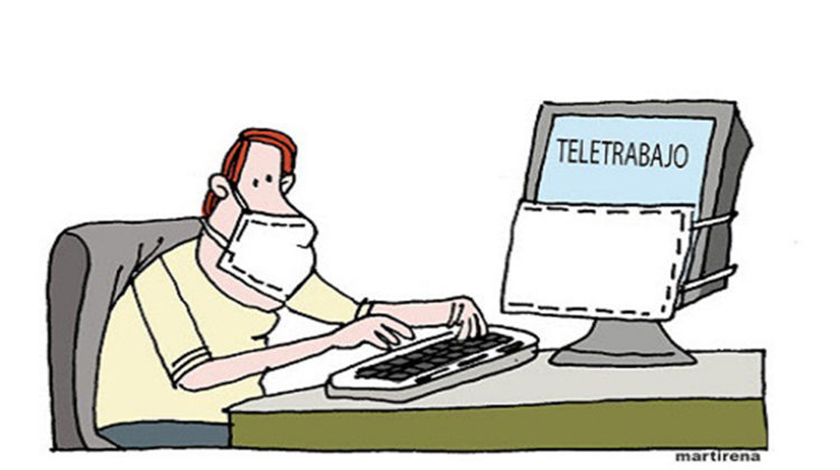 teletrabajo caricatura martirena