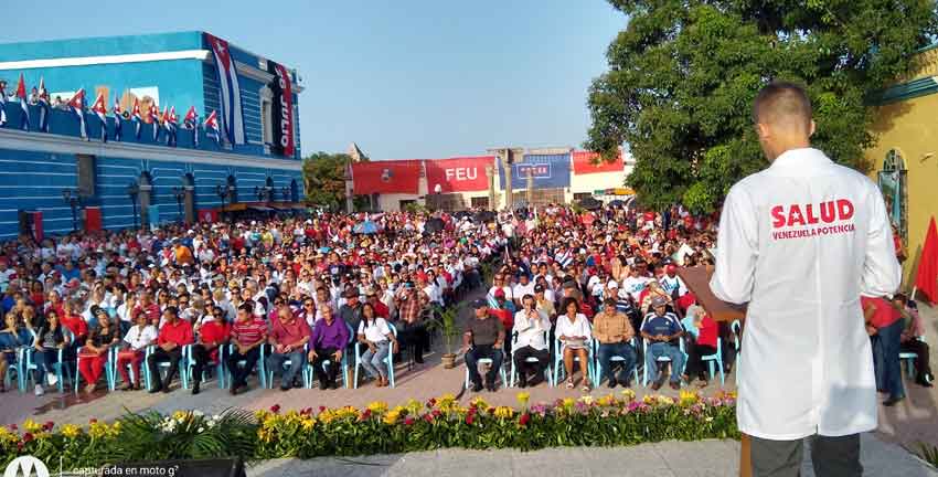 Main act commemorating July 26th events in Las Tunas municipality.
