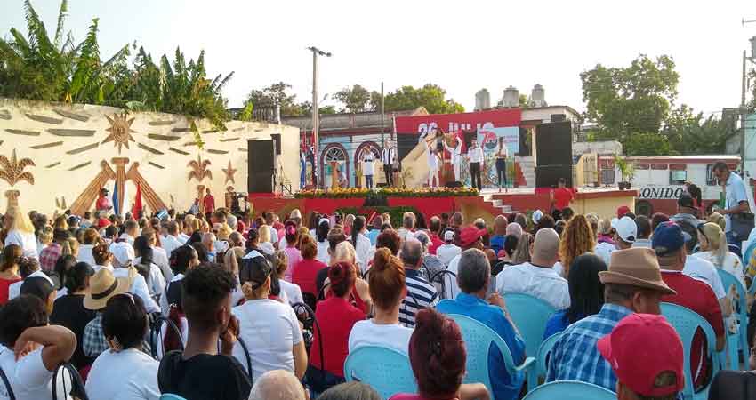 Main act commemorating July 26th events in Las Tunas municipality.