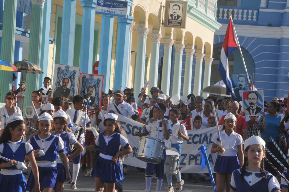 2025 José Martí Pioneer Parade in Las Tunas.