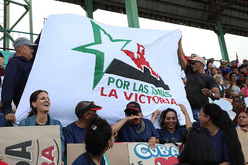 Union rally Warming up the Arm, in Las Tunas