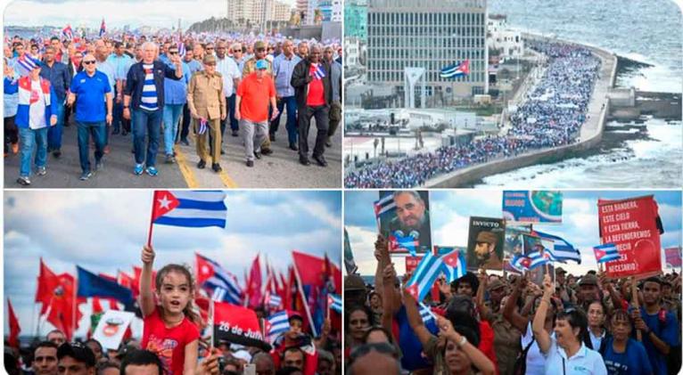 This Friday, the people demonstrated in Havana to demand their rights from the U.S. government