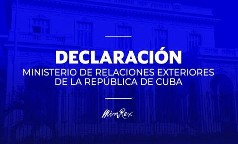 Declaración del Ministerio de Relaciones Exteriores