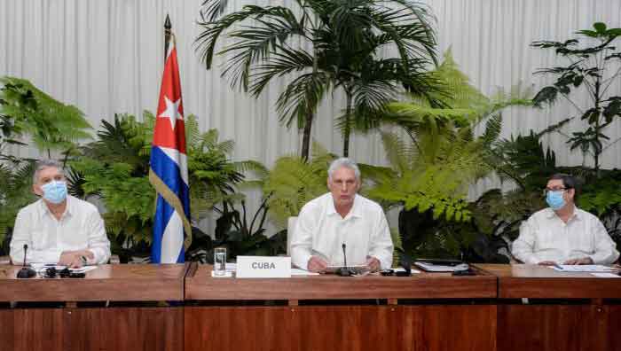 Díaz-Canel attended the virtual ALBA-TCP Economic Conference