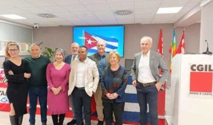 The event took place at the regional headquarters of the Italian General Confederation of Labour (CGIL)