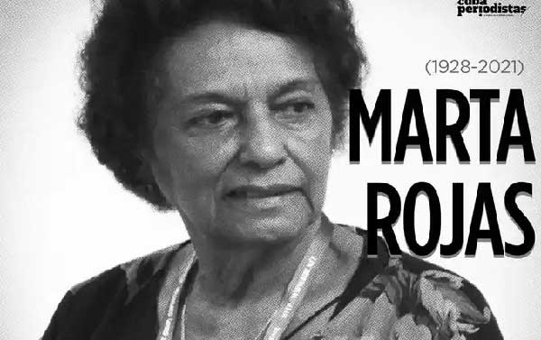 Prominent journalist Marta Rojas died.