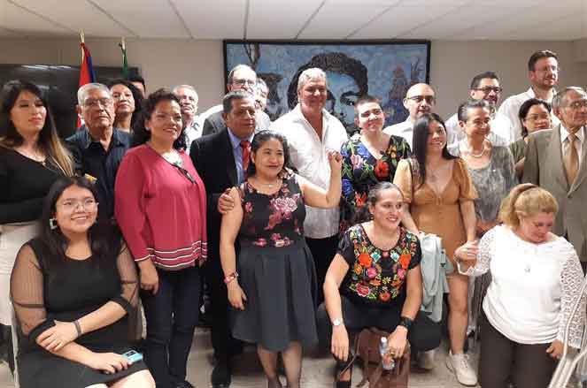 Ramón Labañino met with members of the Mexican Solidarity Movement