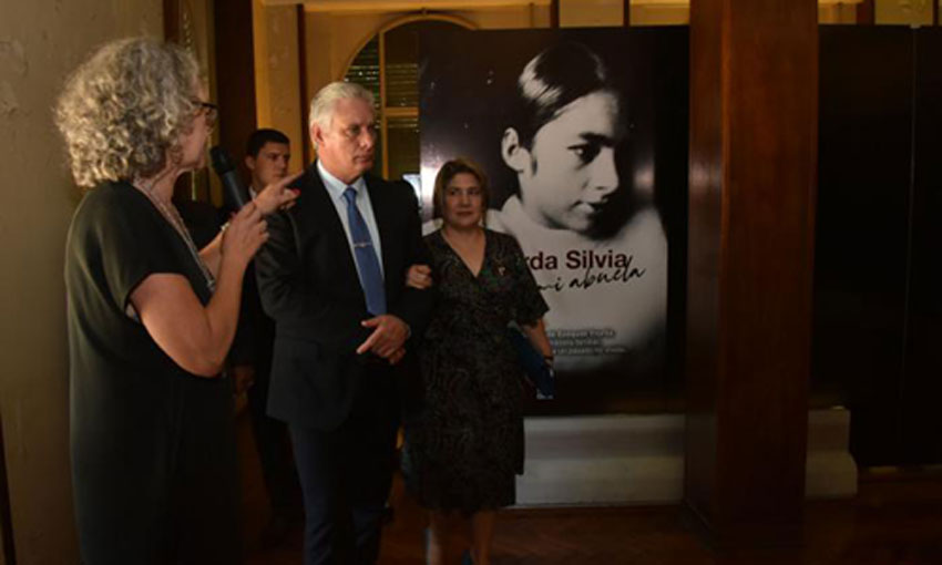 Cuban President Miguel Díaz-Canel visited the former ESMA, one of the most painful symbols of the dictatorship that Argentina endured between 1976 and 1983. 