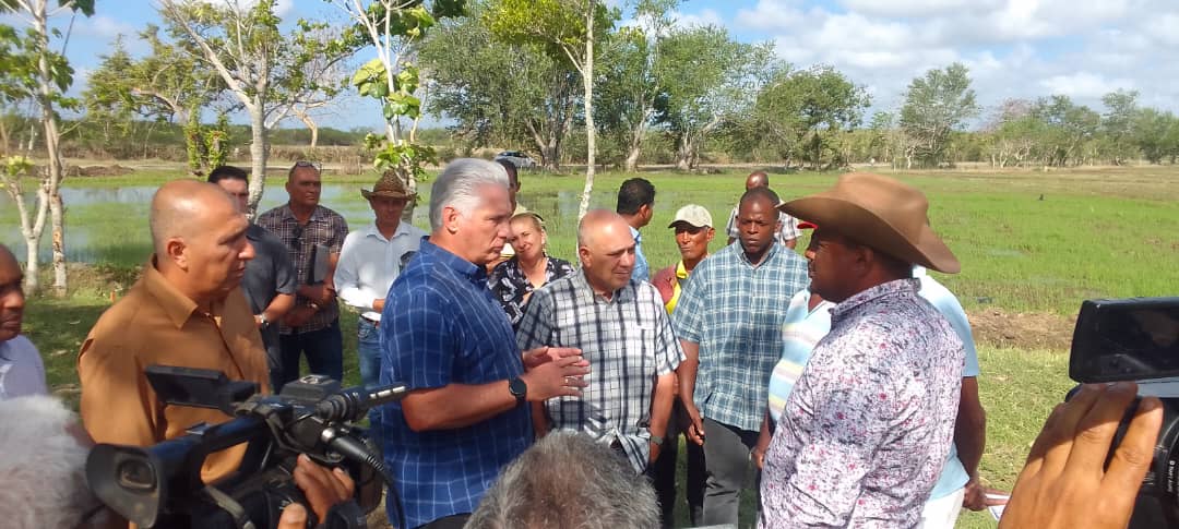 President Díaz-Canel in Jobabo.