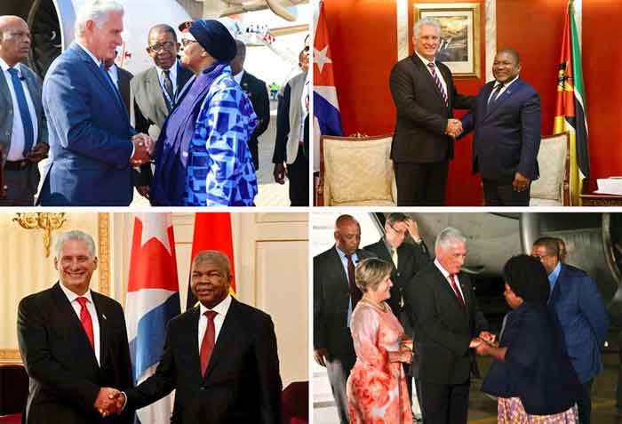 Díaz-Canel has visited Angola, South Africa, Mozambique, and today arrived in Namibia