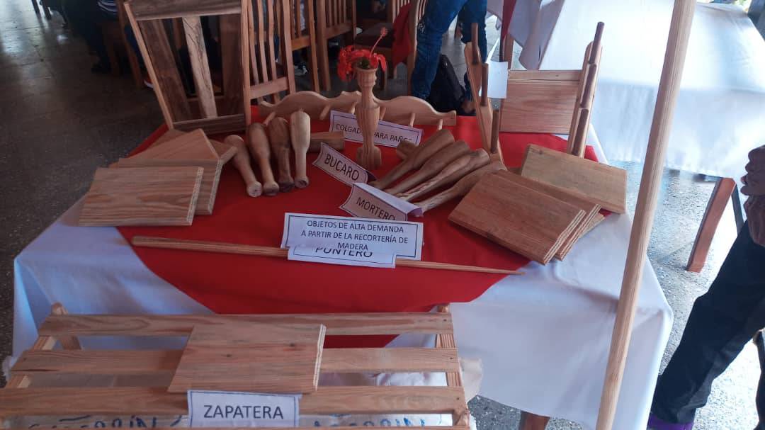 Items manufactured at the UEB carpentry shop.
