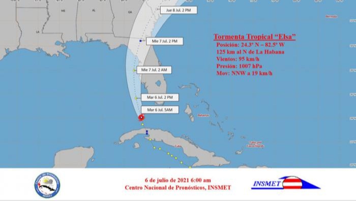 "Elsa" aims to Florida