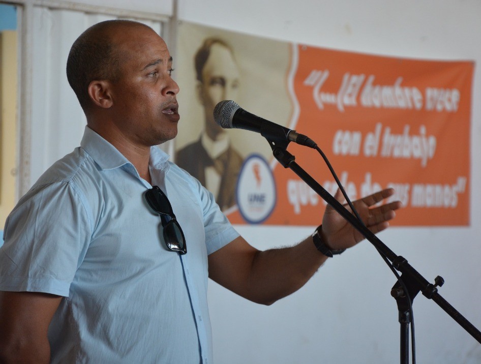 Reinier Limonta Secretario Buró Provincial del Sindicato de Energía y Minas