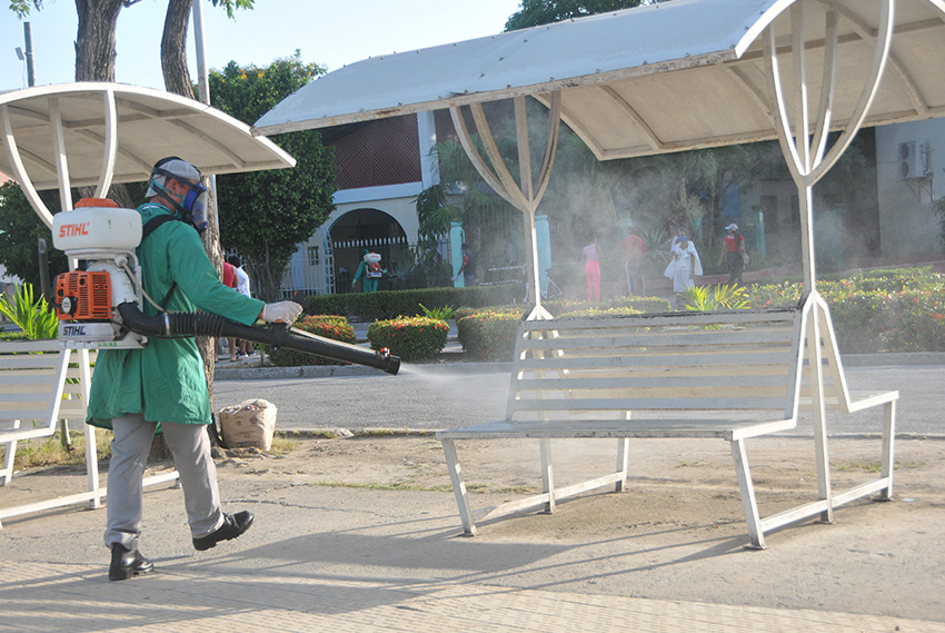 Disinfection in the area of the Buena Vista Tank