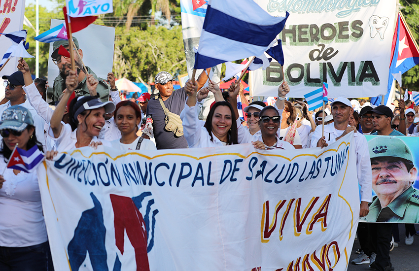 May Day Parade in Las Tunas.