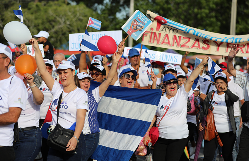 May Day Parade in Las Tunas.