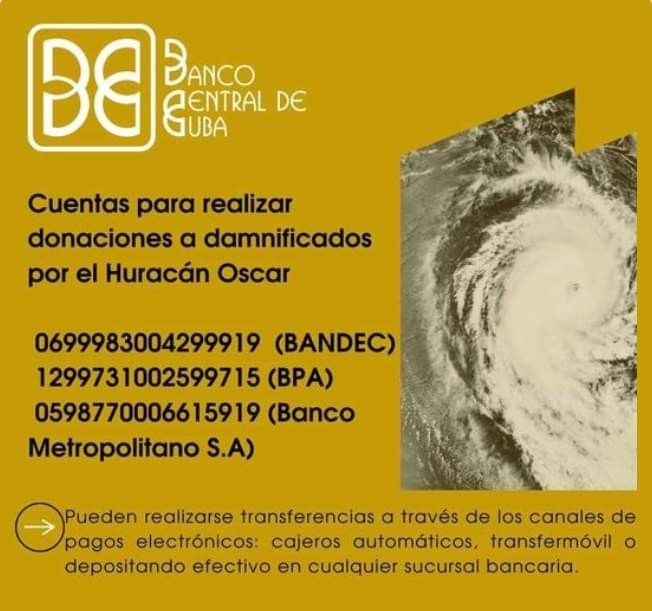 donaciones monetarias damnificados oscar