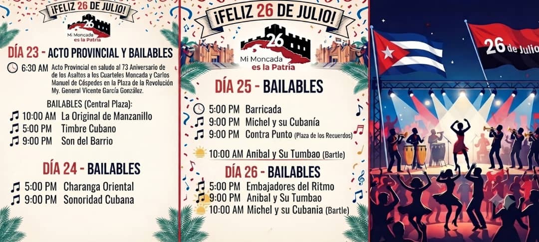 festejos 26 julio 2026
