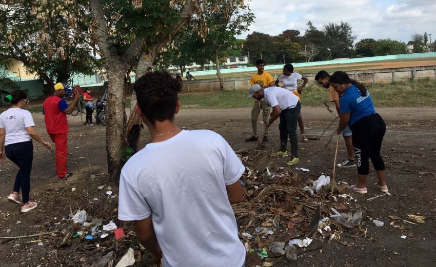 TRabajo voluntario en la bicletada 