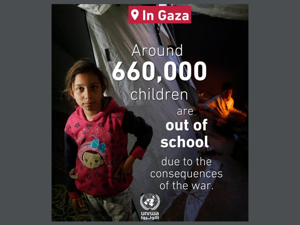 Unrwa Gaza Ninos sin Escuelas 1