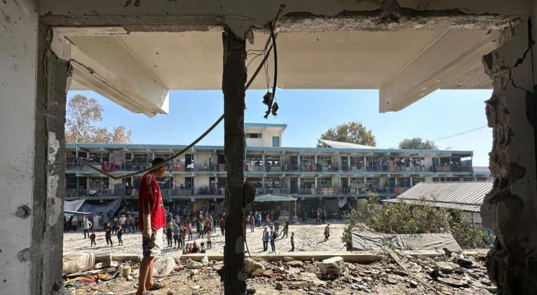 ataque esscuela gaza