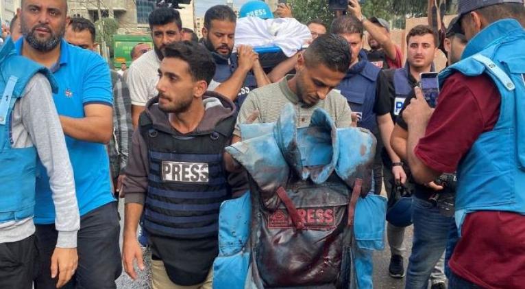 periodistas palestinos