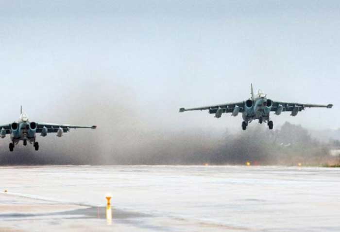 Joint attack by Russian and Syrian forces to terrorist group headquarters.