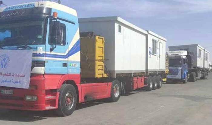 Aid donated by Jordan, Bulgaria, and Romania arrived today in Syria
