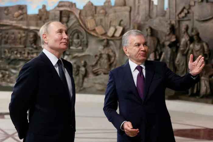 Putin is on a State visit to Tashkent on May 26-27, where was received by his Uzbek counterpart.