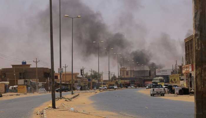 The fighting that broke out on Friday is taking place in downtown Khartoum.