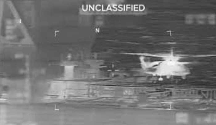 The robbery was conducted by US military personnel in international waters.